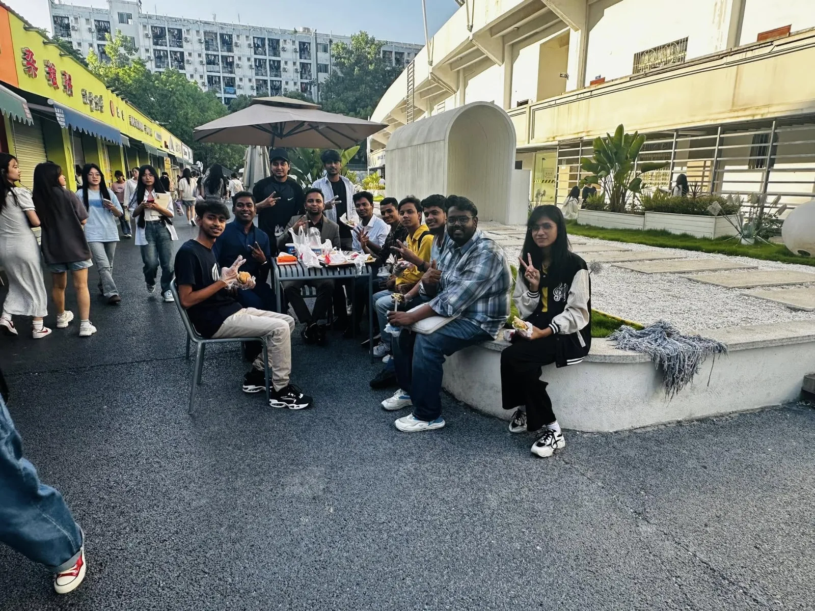 Bangladeshi and international students together on a university campus in China